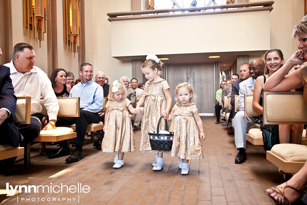 flower girls at Marty Leonard Chapel