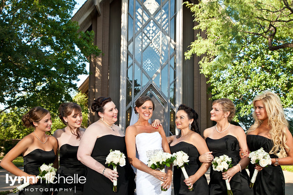 bridal party at marty leonard chapel