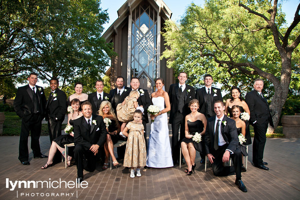 wedding party at marty leonard chapel