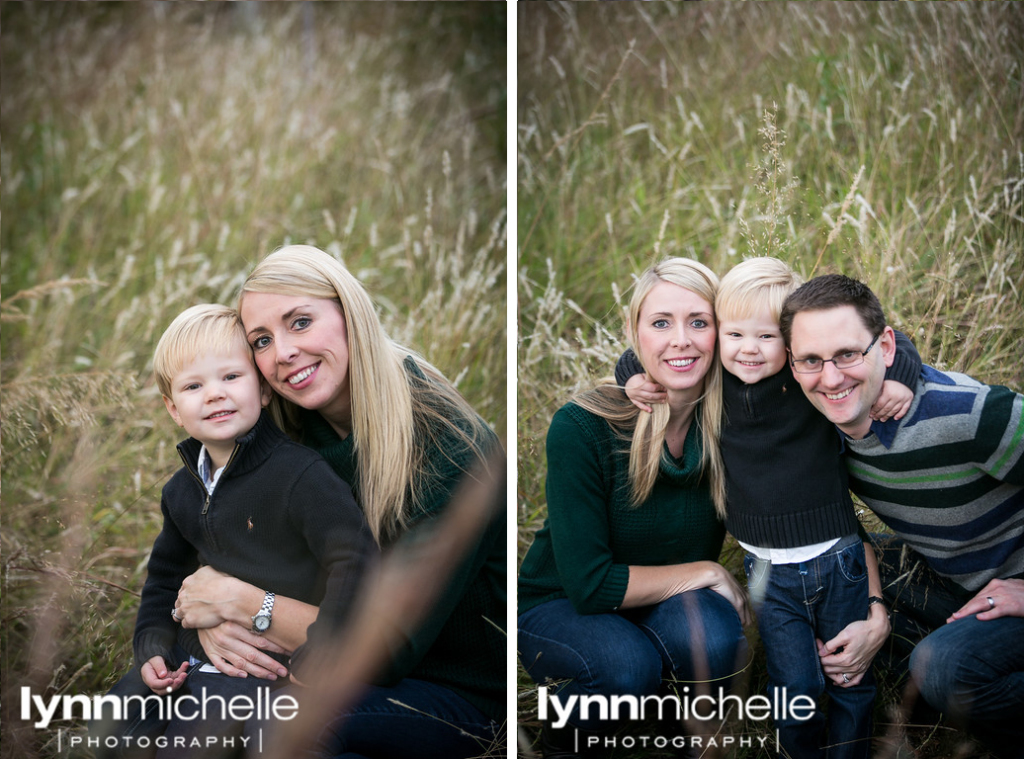 family wearing green and blue