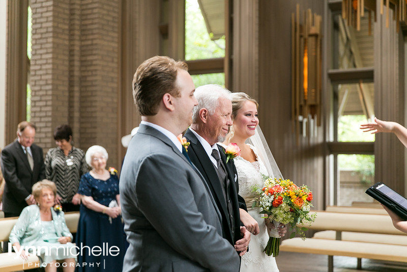 bride and father at fort worth chapel