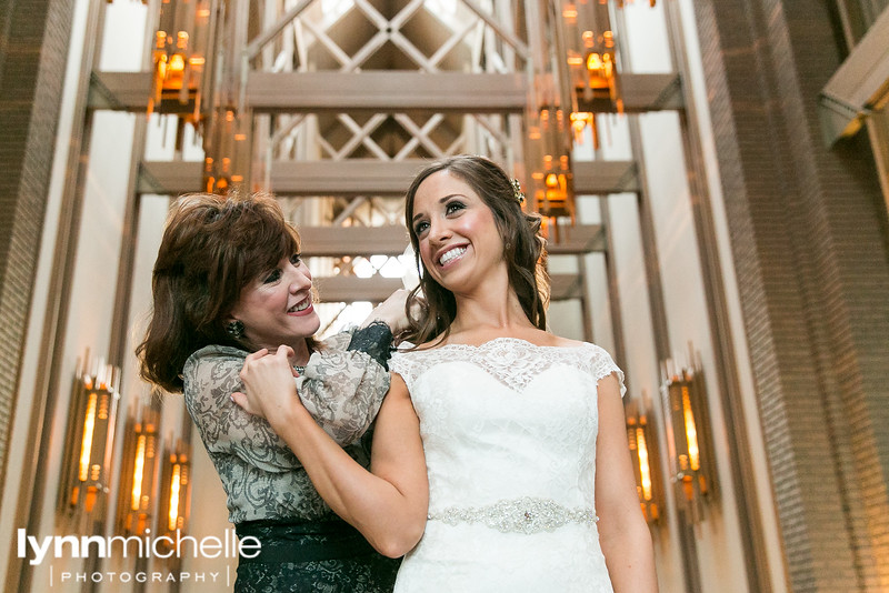 mom getting bride ready fort worth wedding chapel MLC