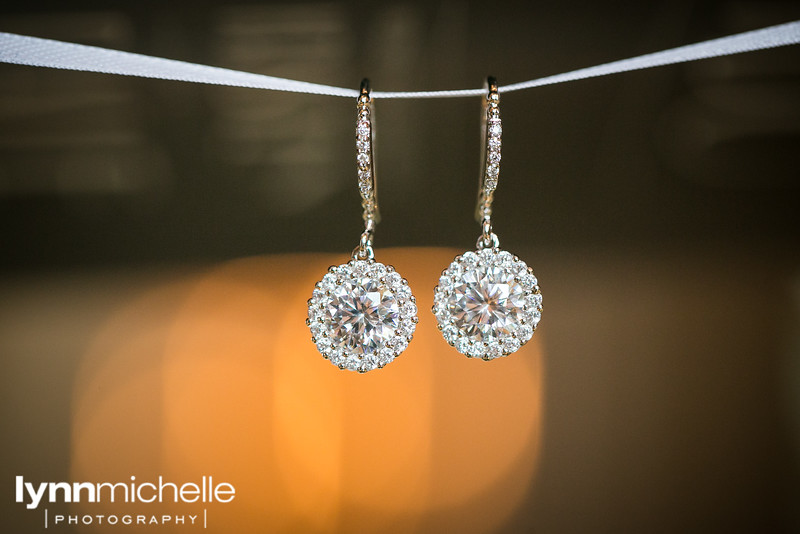 earring wedding details at Marty Leonad Chapel