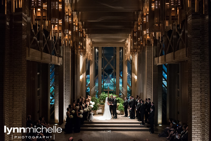 evening ceremony at  Marty Leonard Chapel 