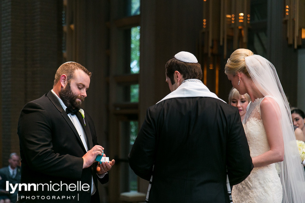 wedding ring exchange at lena pope chapel