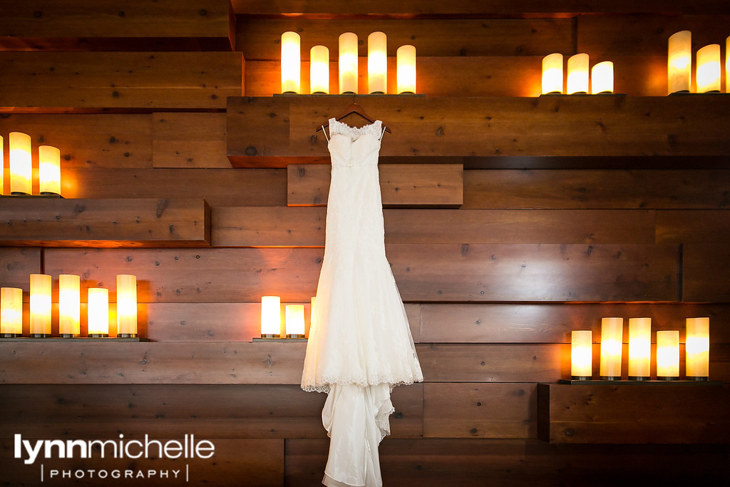 wedding dress at omni fort worth candles hanging