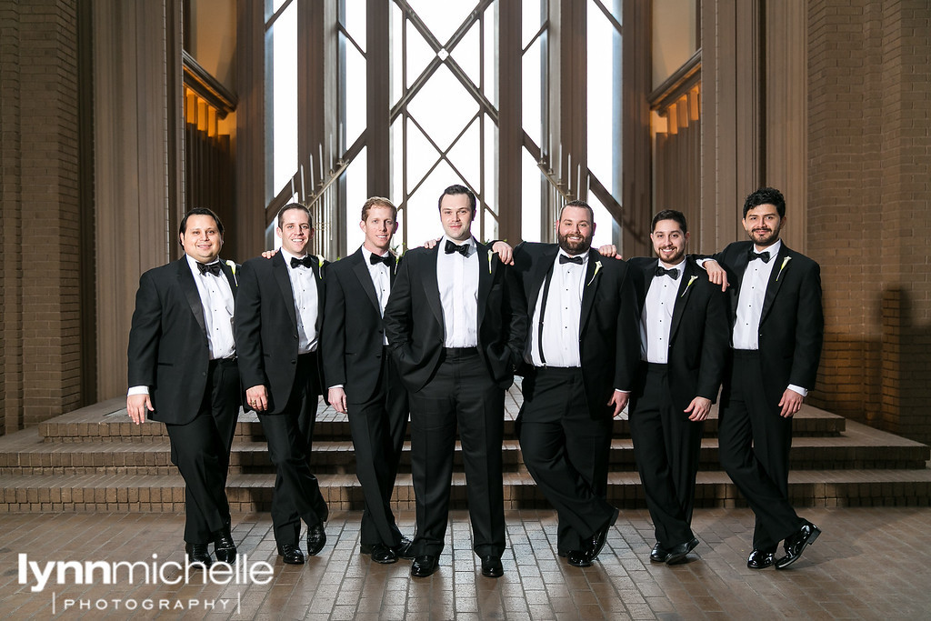 groom and groomsmen at marty leonard