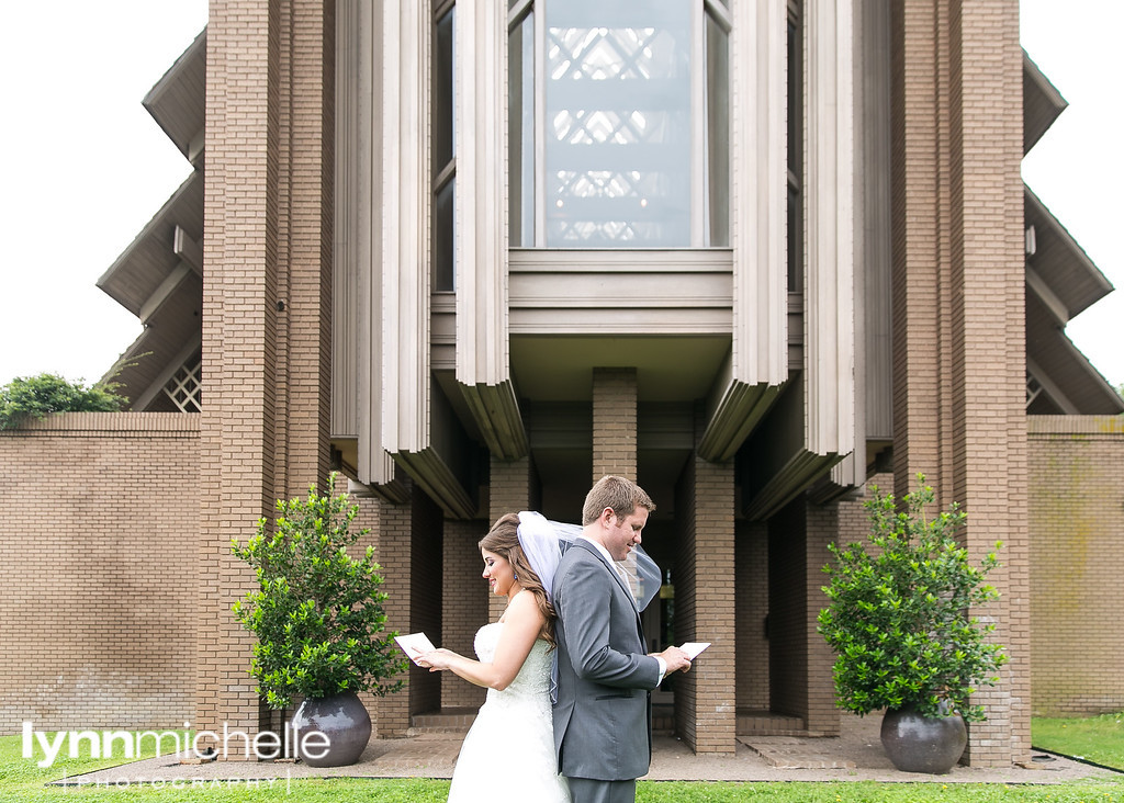 bride and groom first look marty leonard chapel