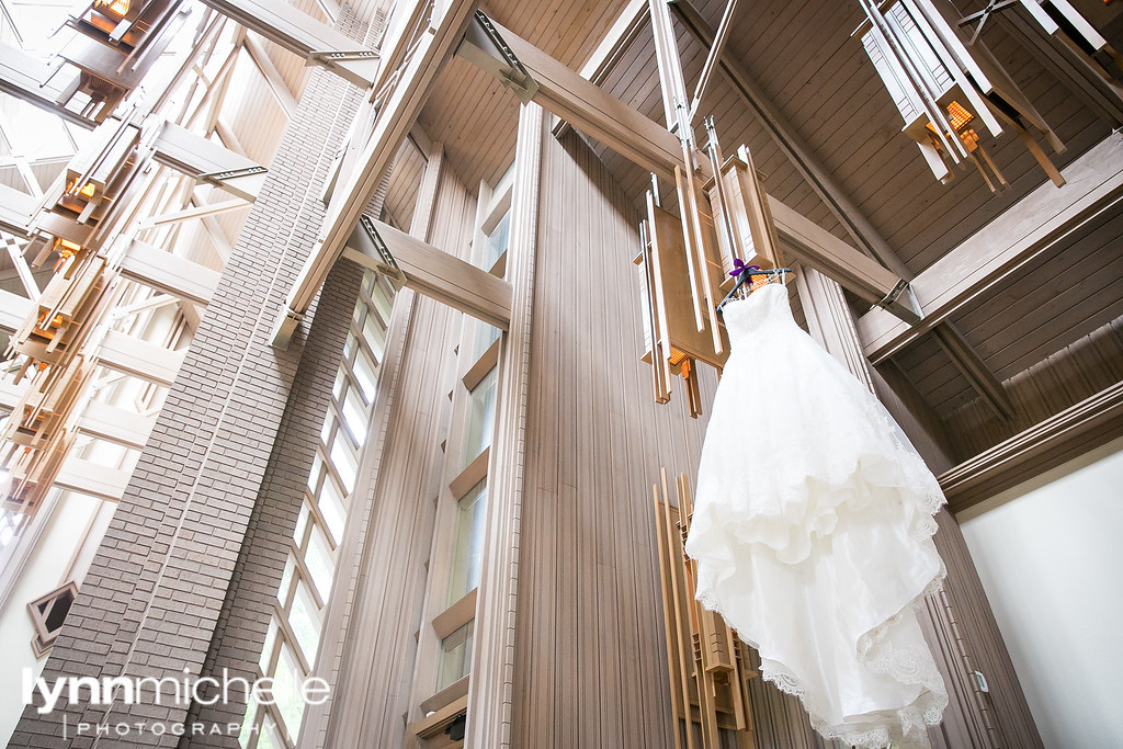 wedding dress at marty leonard chapel