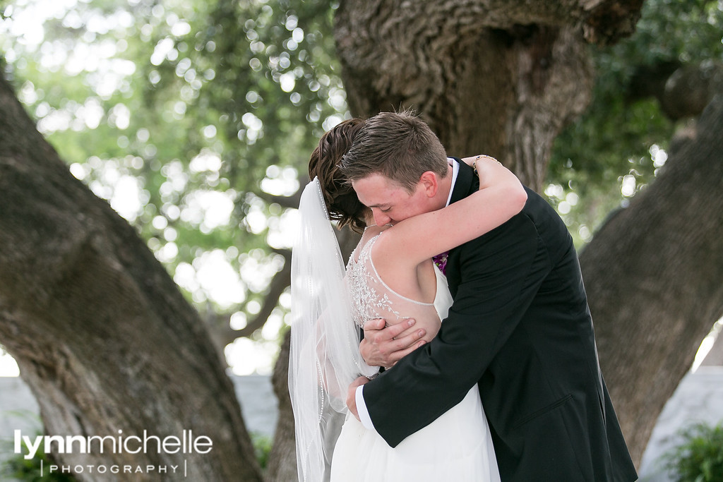 bride and groom wedding first look