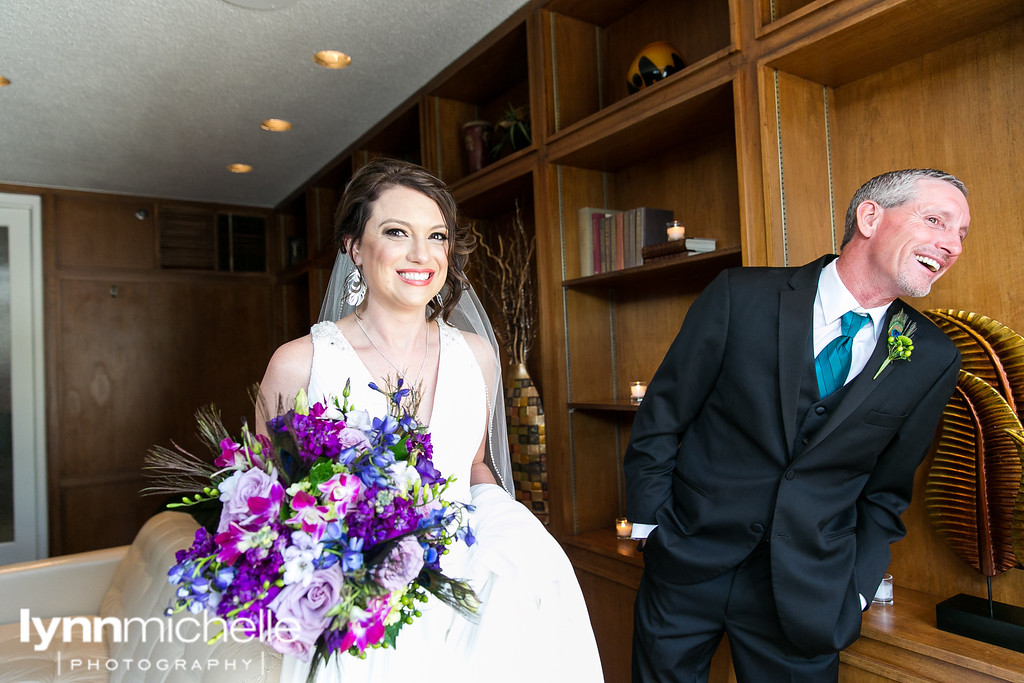 bride and dad waiting for ceremony fort worth