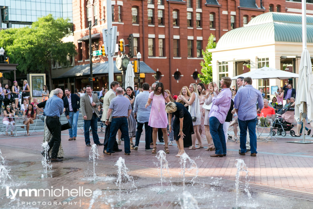 fort worth wedding proposal at sundance square