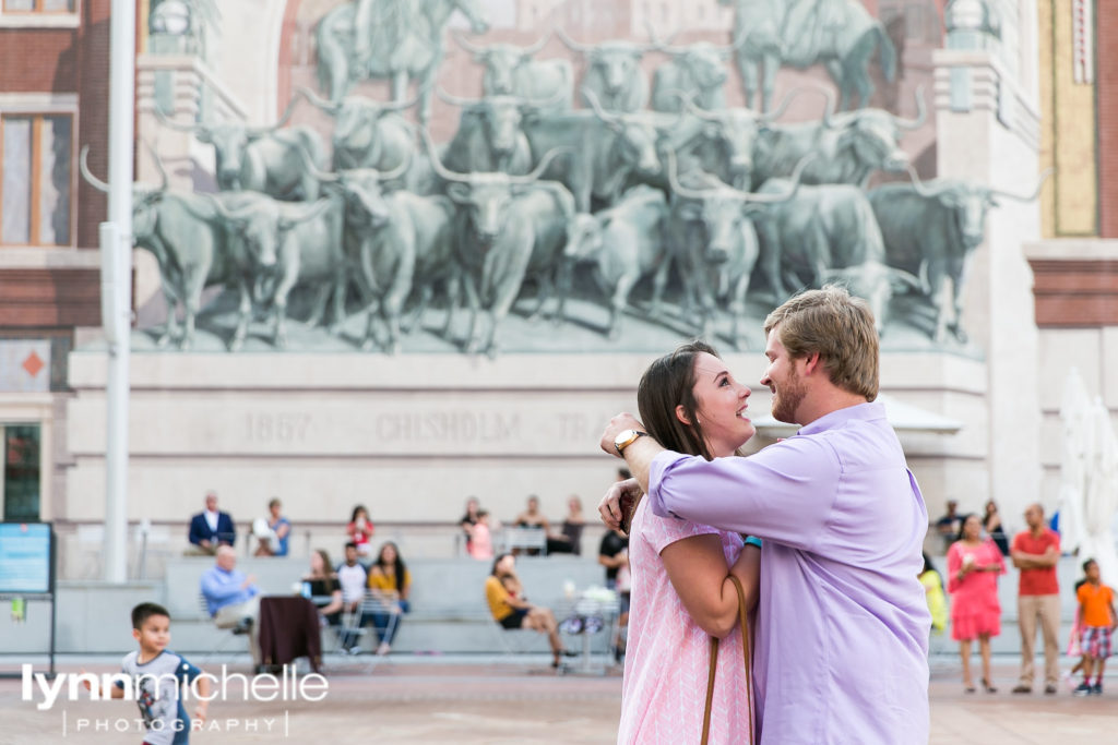 fort worth wedding proposal at sundance square