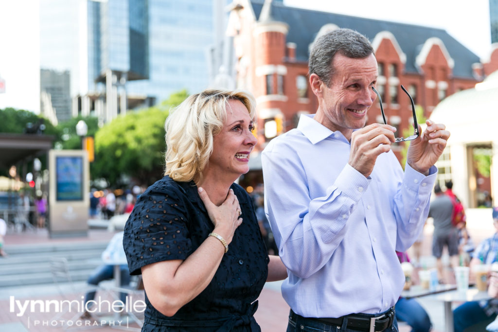 fort worth wedding proposal at sundance square