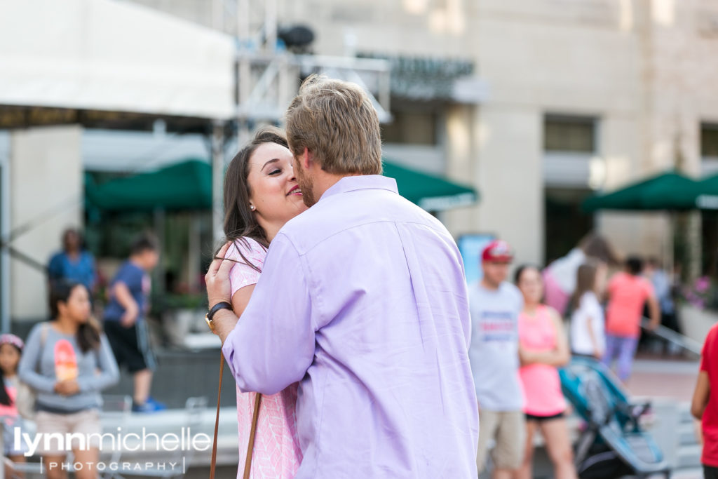 fort worth wedding proposal at sundance square