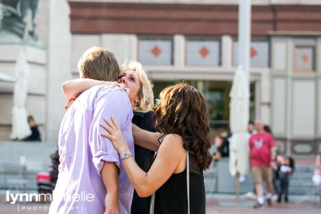 fort worth wedding proposal at sundance square